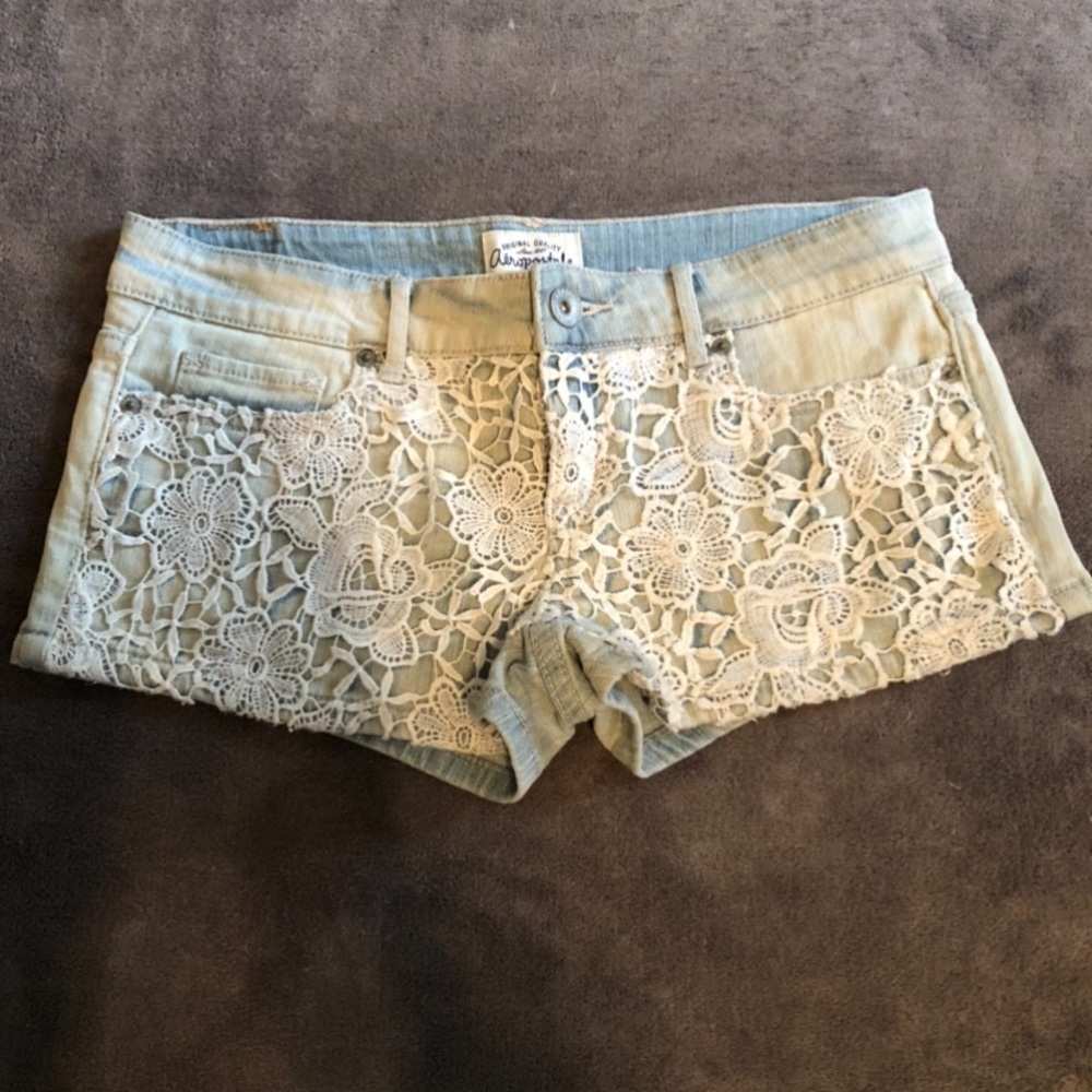 Aeropostale Jean Shorts w/Lace over